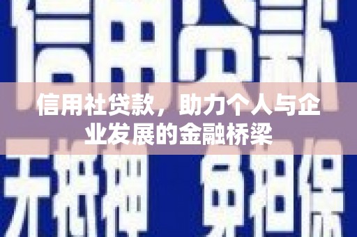 德钦信用社贷款，助力个人与企业发展的金融桥梁
