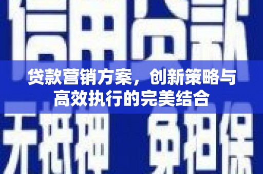 德钦贷款营销方案，创新策略与高效执行的完美结合