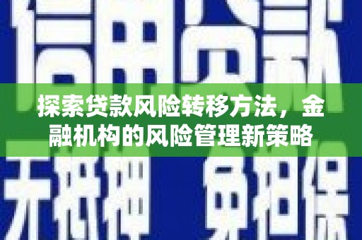 德钦探索贷款风险转移方法，金融机构的风险管理新策略