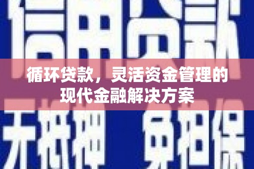 德钦循环贷款，灵活资金管理的现代金融解决方案