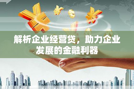 德钦解析企业经营贷，助力企业发展的金融利器