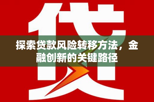 德钦探索贷款风险转移方法，金融创新的关键路径
