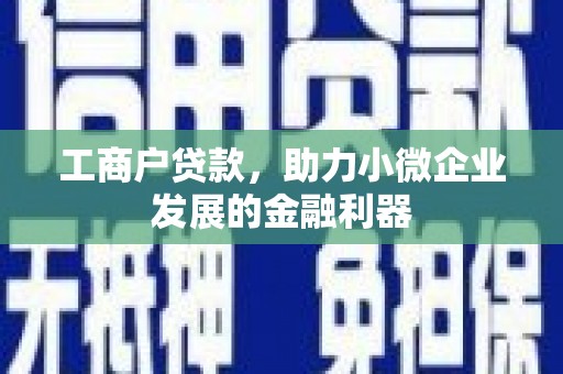 德钦工商户贷款，助力小微企业发展的金融利器