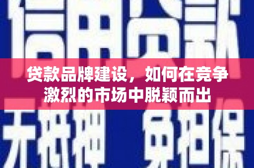 德钦贷款品牌建设，如何在竞争激烈的市场中脱颖而出
