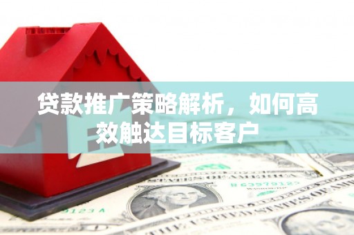 德钦贷款推广策略解析，如何高效触达目标客户
