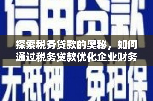 德钦探索税务贷款的奥秘，如何通过税务贷款优化企业财务