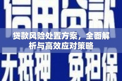 德钦贷款风险处置方案，全面解析与高效应对策略