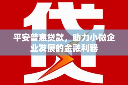 德钦平安普惠贷款，助力小微企业发展的金融利器