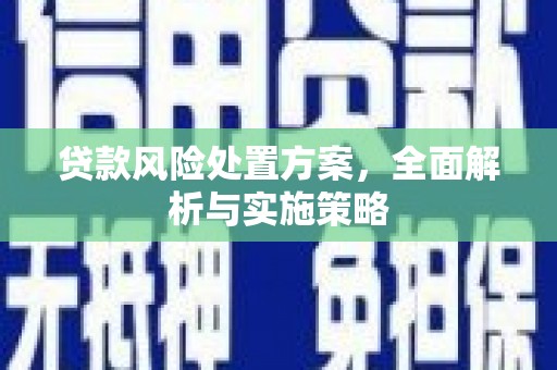 德钦贷款风险处置方案，全面解析与实施策略